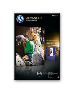 HP Q8692A Advanced Photo Paper, Glossy, 10 x 15cm, bez okraj, 100 listů, (pro inkoustové tiskárny)