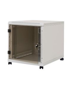 19" kontejnerový rack 12U,hl.80cm, nosn.200kg, př. i zad.dveře perforace, černý