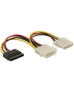 Delock Power Adapter Molex 4-pin samec na SATA 15-pin + Molex 4 pin samice