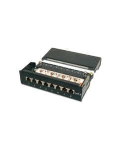 Digitus Desktop CAT 6 Patch Panel, stíněný Class E, 8-port RJ45, 8P8C, LSA, černý, 482x44x109