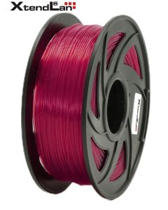 XtendLAN PLA filament 1,75mm průhledný červený 1kg