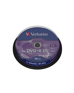 VERBATIM DVD+R DL AZO 8,5GB, 8x, spindle 10 ks