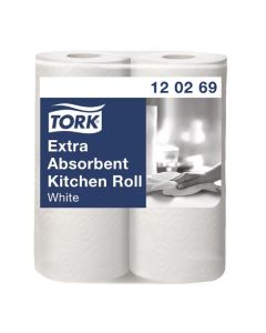 Papírové utěrky v rolích Tork Premium, bílá, 2 ks