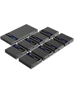 HDMI 1-8 split+extend,CAT6/6a/7,4K@60Hz,70m