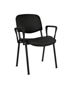 Konferenční židle ISO N s područkami - černá, kost