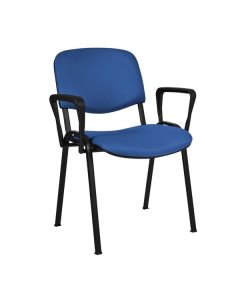 Konferenční židle ISO N s područkami - modrá, kost