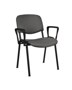 Konferenční židle ISO N s područkami - šedá, kostr