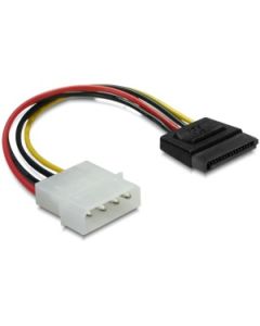 Delock Redukce napájení MOLEX 4-pin na SATA 15-pin přímý, 6 cm