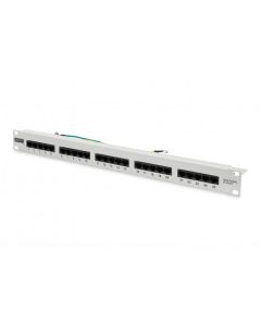 Digitus CAT 3 ISDN Patch Panel, nestíněný, 25 portů RJ45, 8P4C, LSA, 1U, montáž do stojanu, šedá, 482x44x109