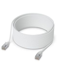 Ubiquiti UniFi Premium Patch Cable 12m - Patch kabel, Cat6a, Etherlighting, bílý, délka 12m