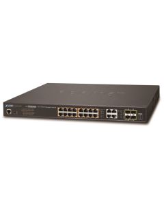 Planet GS-4210-16P4C L2 switch, 20x1Gb, 4x1Gb SFP, 16x PoE 802.3at 220W