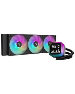DEEPCOOL vodní chladič LP360 ARGB / 3x120mm ARGB fan / digitální display / černý