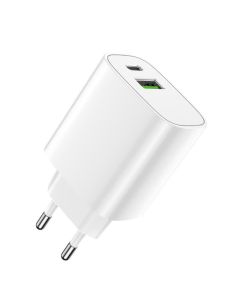 Rychlonabíječka do sítě Forever USB QC 3.0 a USB-C QC PD 20W LS-04 bílá