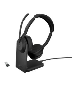 Jabra Evolve2 55/Stereo/ANC/USB/BT-USB/Bezdrát/MS/Stand/Černá