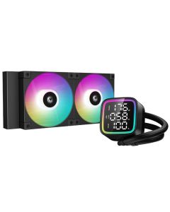 DEEPCOOL vodní chladič LD240 / 2x120 mm PWM ARGB fan / display / černý