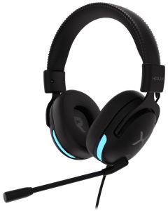 Krux headset Crave RGB / drátový / 3,5mm jack / USB / RGB podsvícení sluchátek / černý
