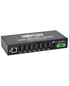 Rozbočovač 7x USB 2, průmyslový, odolnost ESD 15kV, kovové pouzdro, možnost montáže