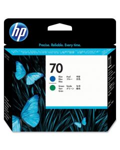 HP 70 Modrá a zelená tisková hlava DesignJet