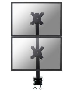 Neomounts FPMA-D700DV/Držák displeje/na stůl/10-27"/svorka/VESA 100X100/nosn. 2x6kg/2 displeje vert/černý