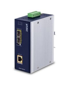 Planet IGUP-1205AT PoE++ konvertor 802.3bt, 1x 1000Base-T, 2x SFP 100/1000Base-X, dual power 12-56VDC, -40 až 75st.
