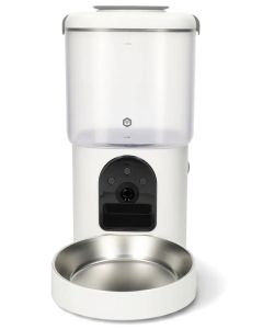 NEDIS Wi-Fi chytrý dávkovač krmiv pro domácí zvířata/ objem 4,5L/ Android/iOS/ bílo-šedý