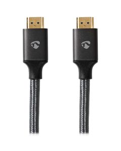 NEDIS PROFIGOLD Ultra High Speed HDMI 2.1 kabel/ 8K@60H/ zlacené konektory HDMI-HDMI/ bavlna/ antracit/ BOX/ 3m