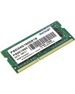 PATRIOT Signature 4GB DDR3 1600MHz/ SO-DIMM / CL11 / PC3-12800