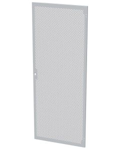 Solarix Dveře plechové s perforací LC-50, 42U, šířky 800, RAL7035, 1b zámek