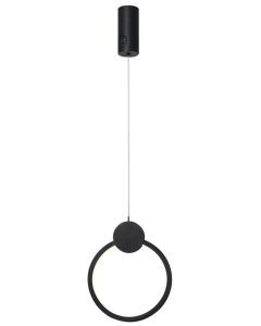 IMMAX NEO LITE OVALE SMART závěsné svítidlo černé 26cm 18W s podporou BEACON, Wi-Fi, TUYA