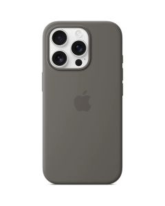 iPhone 16 Pro Max Silicone Case with MS - Stone Gr