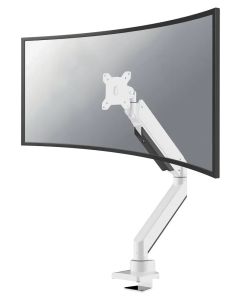 Neomounts Select NM-D775WHITEPLUS/Držák zakřiv. displeje/na stůl/10-49"/svorka/VESA 100X100/nosn. 10kg/plyn. píst/bilý