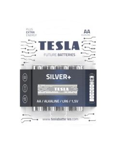 TESLA SILVER+ alkalická baterie AA (LR06, tužková, blister) 4 ks