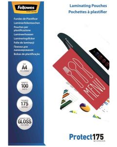 FELLOWES laminovací fólie/ formát A4/ 175 mic/ velikost 216x303 mm/ lesklé/ 100 pack