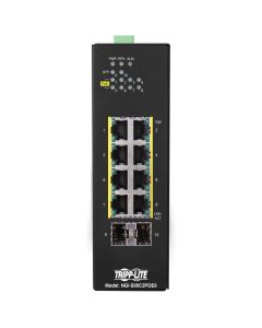 Přepínač 8x zdroj Lite Managed Ethernet Switch, 10/100/1000Mb/s, 2GbE SFP, PoE+ 30W, -10°?+60°C, DIN