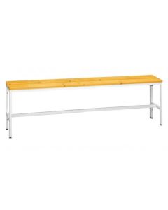 Svařovaná lavice, 160 cm, světle šedá/smrk