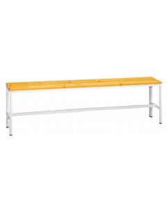 Svařovaná lavice, 150 cm, světle šedá/smrk