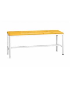 Svařovaná lavice, 120 cm, světle šedá/smrk