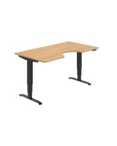 Psací stůl Hobis Motion Ergo MSE 3M 1600 - dub/čer