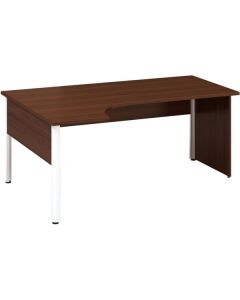 Psací stůl Alfa 100 - ergo, levý, 180 cm, ořech