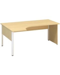 Psací stůl Alfa 100 - ergo, levý, 180 cm, dub Vice
