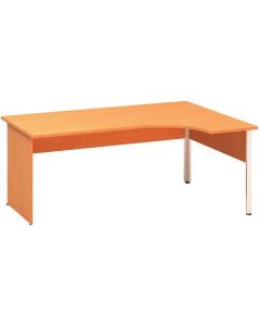 Psací stůl Alfa 100 - ergo, pravý, 180 cm, buk Bav