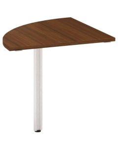 Přídavný stůl Alfa 100 - čtvrtkruh 80 cm, ořech/še
