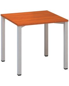 Psací stůl Alfa 200 - 80 x 80 cm, třešeň/stříbrný