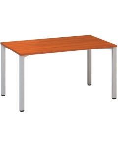 Psací stůl Alfa 200 - 140 x 80 cm, třešeň/stříbrný