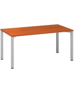 Psací stůl Alfa 200 - 160 x 80 cm, třešeň/stříbrný