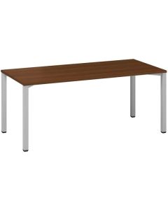 Psací stůl Alfa 200 - 180 x 80 cm, ořech/stříbrný