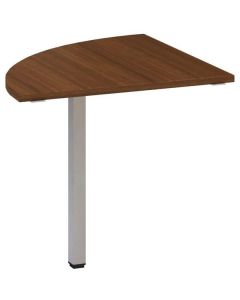 Přídavný stůl Alfa 200 - čtvrtkruh 80 cm, ořech/st