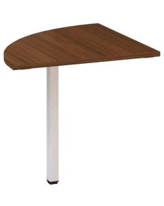 Přídavný stůl Alfa 200 - čtvrtkruh 80 cm, ořech/bí