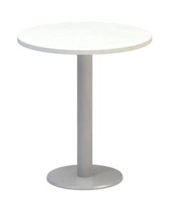 Jednací stůl Alfa 400 - 70 cm, bílý/stříbrný
