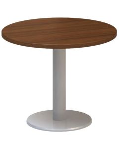Jednací stůl Alfa 400 - 70 cm, nízký, ořech/stříbr